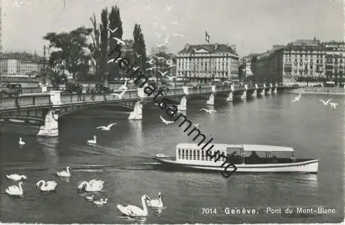Genf Geneve - Pont du Mont-Blanc - Foto-AK - Edition Jaeger Geneve gel. 1961