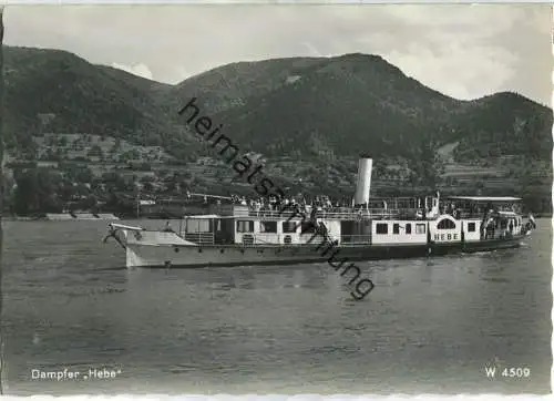 Fahrgastschiff Hebe - Erste Donau-Dampfschiffahrts-Gesellschaft - Verlag Prof. Gustav Fenz Wien