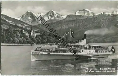 Thunersee - Fahrgastschiff Blümlisalp - Schloss Hünegg - Verlag Photoglob-Wehrli AG Zürich
