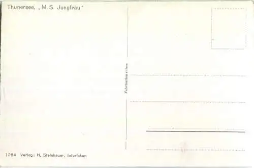 Thunersee - M. S. Jungfrau - Verlag H. Steinhauer Interlaken