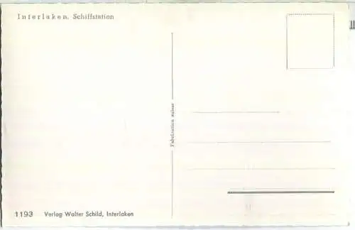 Interlaken - Schiffstation - Fahrgastschiff Beatus - Verlag Walter Schild Interlaken