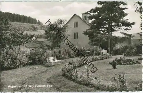 Appenfeld - Knüllwald - Parkanlage - Foto-Ansichtskarte - Verlag Gg. Eckhardt Lebensmittel Appenfeld 60er Jahre