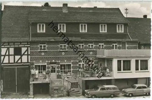 Grebenhagen-Schwarzenborn - Pension Heinrich Eckhardt - Caravan mit Schiebedach - Foto-Ansichtskarte