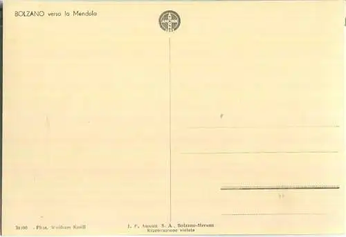 Bolzano verso la Mendola - Foto-Ansichtskarte - Verlag J. F. Amonn SA Bolzano-Merano