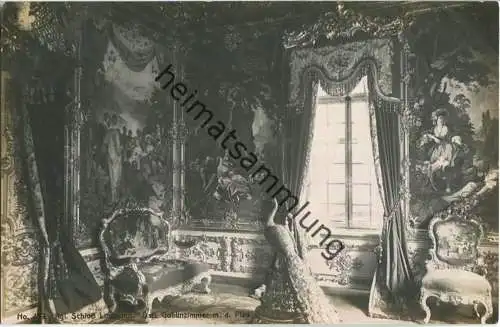 Schloss Linderhof - Östliches Goblinzimmer mit dem Pfau - Foto-Ansichtskarte - Verlag Martin Herpich München 1910