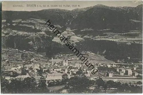 Brixen gegen die Plose - Verlag Caspar Eder Brixen 1908