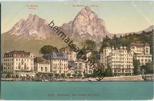 Brunnen - Die Hotels am Quai - Edition Photoglob Co. Zürich ca. 1905
