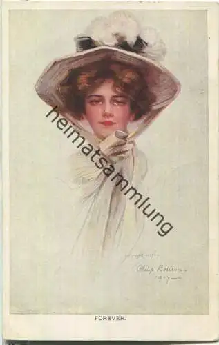 Forever - Künstlerkarte signiert Philip Boileau 1909