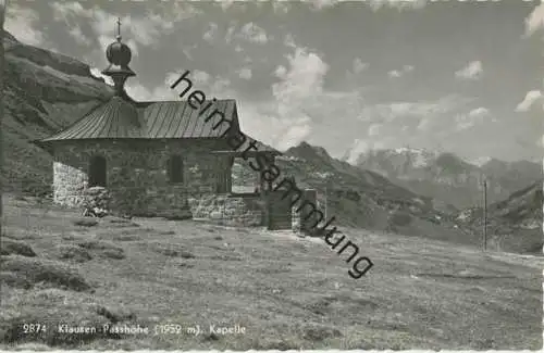 Klausen - Passhöhe - Kapelle - Foto-AK - Verlag Rud. Suter Oberrieden