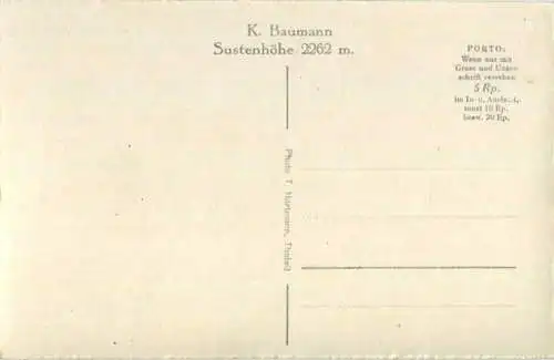 Hotel Steingletscher an der Sustenstrasse - Foto-AK - Verlag T. Hartmann Thalwil