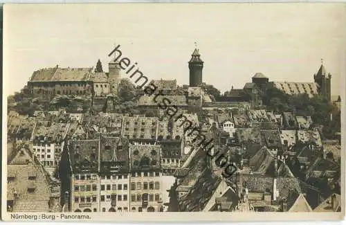 Nürnberg - Burg-Panorama - Foto-Ansichtskarte - Verlag K. Ellinger Nürnberg