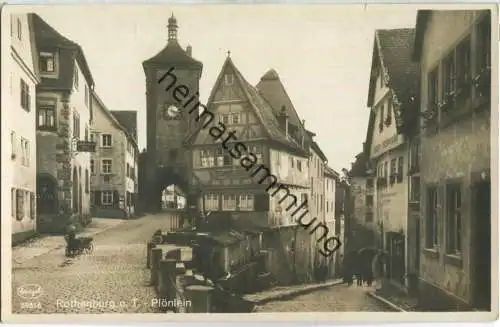 Rothenburg - Plönlein - Foto-Ansichtskarte - Verlag Stengel Dresden