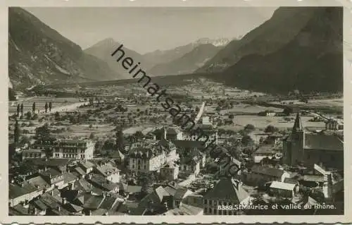 St. Maurice et vallee du Rhone - Foto-AK - Verlag Societe Graphique Neuchatel gel. 1934
