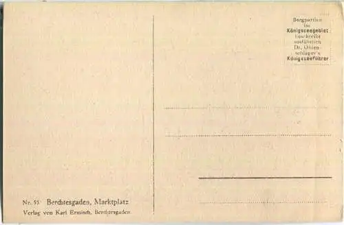 Berchtesgaden - Marktplatz - Verlag Karl Ermisch Berchtesgaden