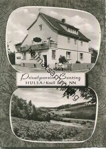 Hülsa-Homberg/Efze - Pension Benzing - Verlag Carl Eigenbrod Homberg 60er Jahre - Foto-Ansichtskarte-Großformat