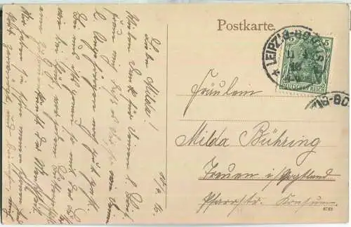 Leipzig - Hauptpost - Strassenbahn