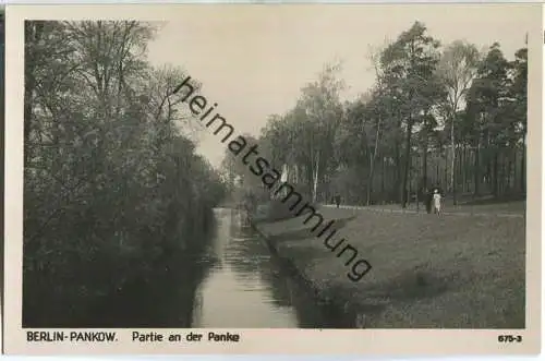 Berlin-Pankow - Partie an der Panke - Verlag Ludwig Walter Berlin - Foto-Ansichtskarte 40er Jahre