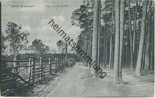 Berlin-Grunewald - Weg zur Saubucht - Verlag J. Goldiner Berlin 20er Jahre