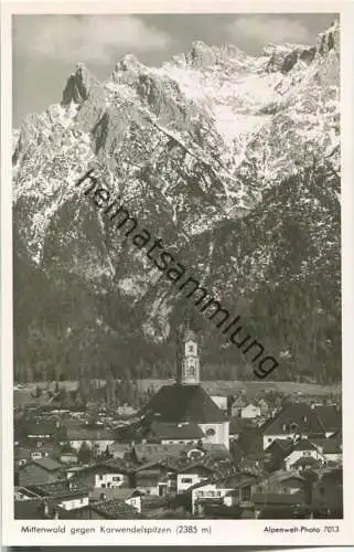Mittenwald - Karwendelspitzen - Foto-Ansichtskarte - Verlag Alpiner Kunstverlag Garmisch-Partenkirchen