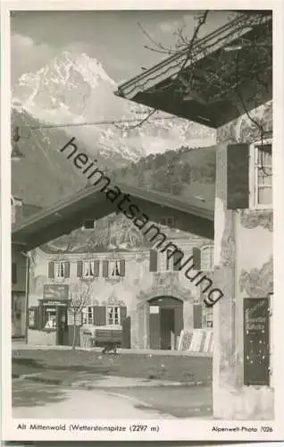 Mittenwald - Wettersteinspitze - Foto-Ansichtskarte - Verlag Alpiner Kunstverlag Garmisch-Partenkirchen