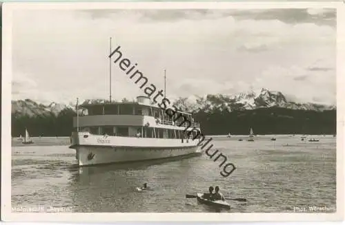 Motorschiff Bayern - Foto-Ansichtskarte - Verlag Richard Wörsching Starnberg