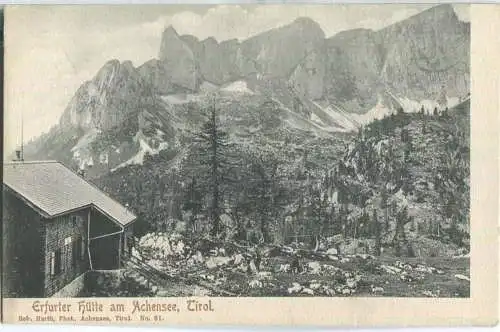 Erfurter Hütte - Achensee - AK ca. 1900 - Verlag Rob. Harth Achensee