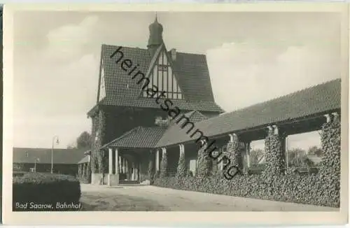 Bad Saarow - Bahnhof - Foto-Ansichtskarte 50er Jahre - Verlag Trinks & Co Leipzig
