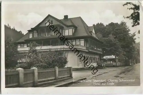 Sitzendorf - Hotel zur Linde - Foto-Ansichtskarte - Verlag Löffler & Co Greiz