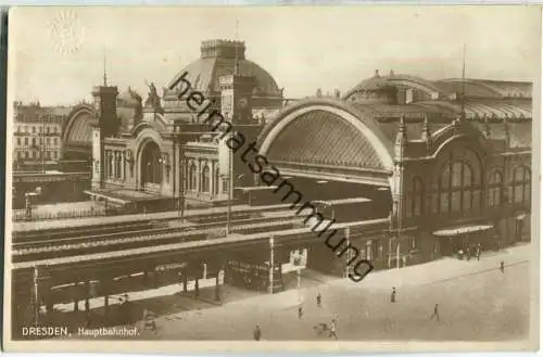 Dresden - Hauptbahnhof - Foto-Ansichtskarte - Verlag J. Bettenhausen Dresden