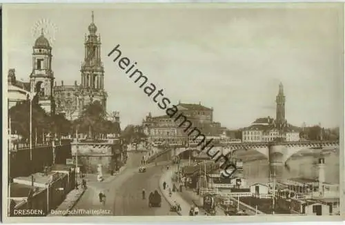 Dresden - Dampfschiffhalteplatz - Foto-Ansichtskarte - Verlag J. Bettenhausen Dresden