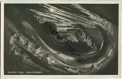 Bodetal - Hexentanzplatz - Foto-Ansichtskarte - Verlag R. Grunwald Hexentanzplatz