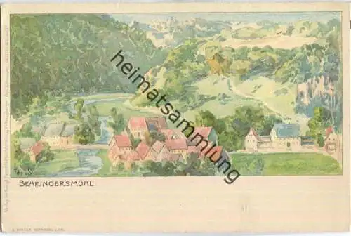 Behringersmühle - signiert Frhr. v. S. - AK ca. 1900 - Verlag F. Weinberger Bad Kissingen