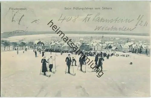 Freudenstadt - Beim Prüfungsfahren vom Skikurs - AK ca. 1910 - Verlag Carl Fiedler