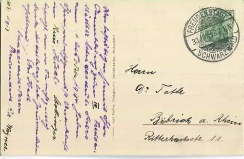 Freudenstadt - Beim Prüfungsfahren vom Skikurs - AK ca. 1910 - Verlag Carl Fiedler
