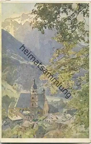 Berchtesgaden - Franziskaner-Kirche - Künstlerkarte Compton - Verlag Eugen Richter Berchtesgaden