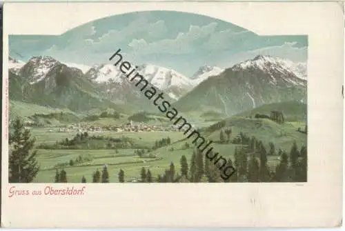 Oberstdorf - Gesamtansicht - AK ca. 1900 - Verlag Gebr. Metz Tübingen