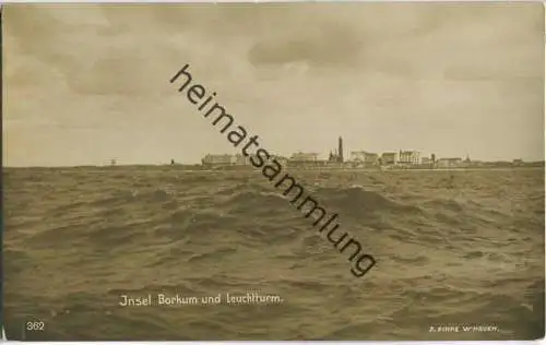 Borkum - Leuchtturm - Foto-Ansichtskarte - Verlag F. Finke Wilhelmshaven