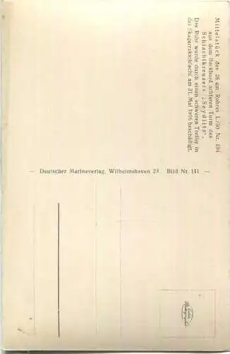 Wilhelmshaven - Mittelstück des Rohres aus dem Turm der Seydlitz - Foto-Ansichtskarte