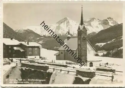 Sedrun - Dorfkirche - Foto-AK Grossformat - Verlag Gust. Walty Sedrun gel. 1937