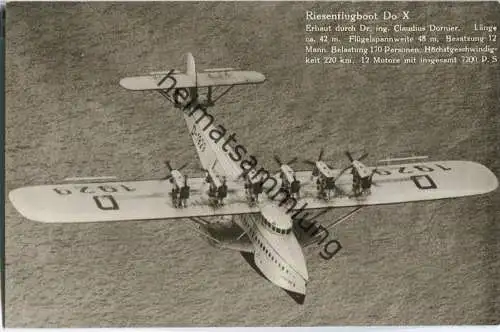 Do X im Flug - Foto-Ansichtskarte - Verlag Meyer Hamburg 1932