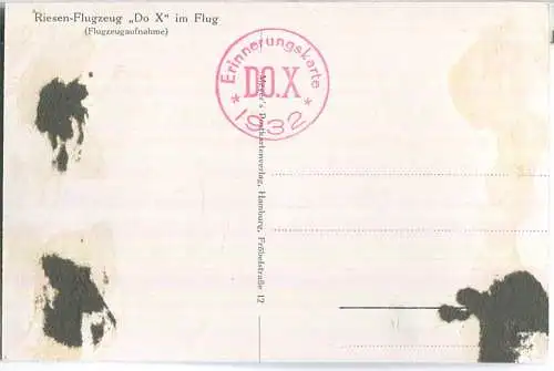 Do X im Flug - Foto-Ansichtskarte - Verlag Meyer Hamburg 1932