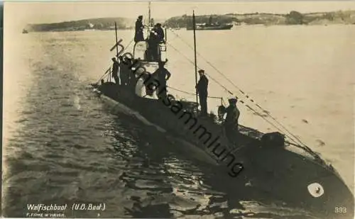 Walfischboot - U.B. Boot - Foto-Ansichtskarte - Verlag F. Finke Wilhelmshaven