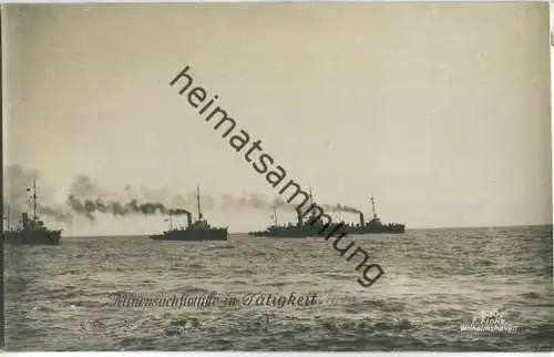 Minensuchflottille - Foto-Ansichtskarte - Verlag F. Finke Wilhelmshaven