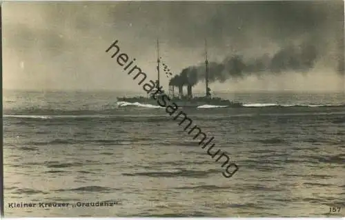 Kleiner Kreuzer Graudenz - Foto-Ansichtskarte - Verlag F. Finke Wilhelmshaven