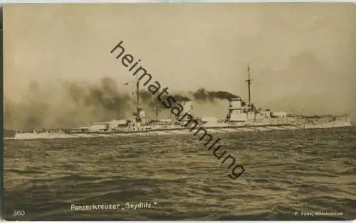 Panzerkreuzer Seydlitz - Foto-Ansichtskarte - Verlag F. Finke Wilhelmshaven