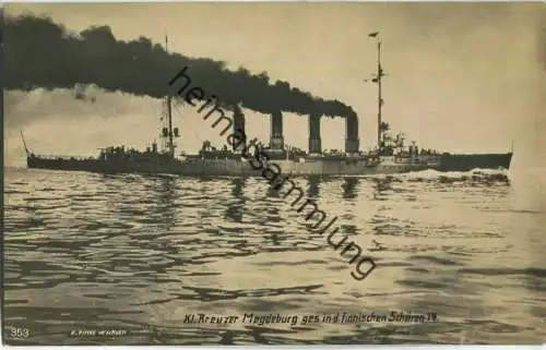 Kleiner Kreuzer Magdeburg - Foto-Ansichtskarte - Verlag F. Finke Wilhelmshaven