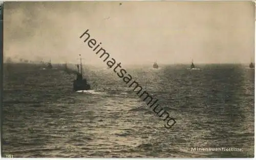 Minensuchflottille - Foto-Ansichtskarte - Verlag F. Finke Wilhelmshaven