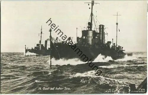 M-Boot auf hoher See - Foto-AK - Verlag F. Finke Wilhelmshaven