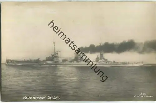 Panzerkreuzer Goeben - Foto-AK - Verlag F. Finke Wilhelmshaven