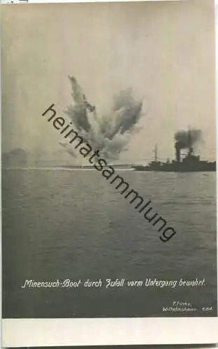 Minensuchboot - Foto-AK - Verlag F. Finke Wilhelmshaven